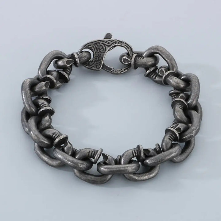 BWOOOH Square Rivets Titanium Steel Good Luck Balance Bracelet - BWOOOH - Titanium Steel(Wrist Circumference: