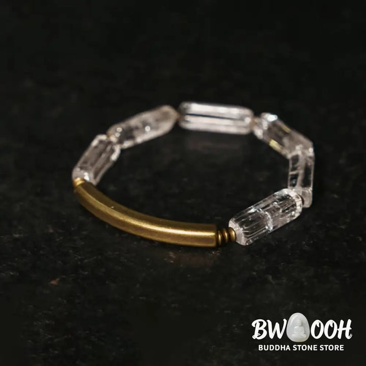 Buddha Stones Square White Crystal Copper Luck Healing Bracelet - BWOOOH - Bracelet