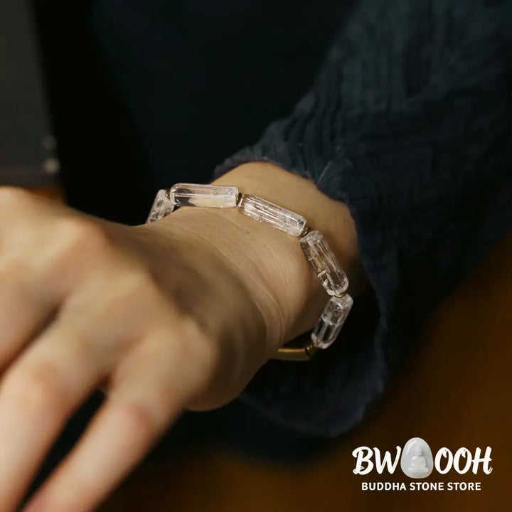 Buddha Stones Square White Crystal Copper Luck Healing Bracelet - BWOOOH - Bracelet