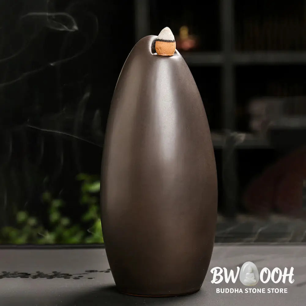 BWOOOH ceramic backflow incense burner - Stairs Mountains Water Buddha Hand 