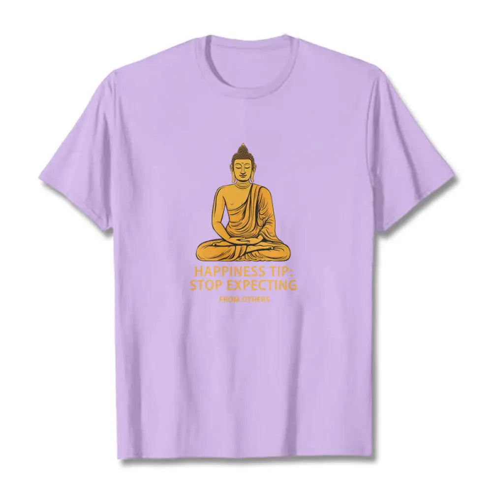 Buddha Stones Stop Expecting From others Buddha Tee T-shirt - Plum / S - T-Shirts
