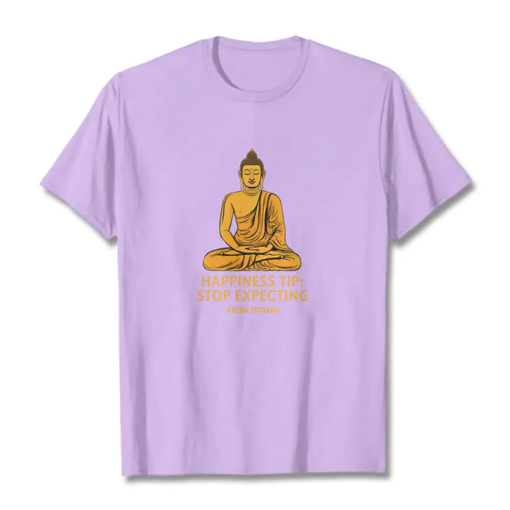 Buddha Stones Stop Expecting From others Buddha Tee T-shirt - Plum / S - T-Shirts