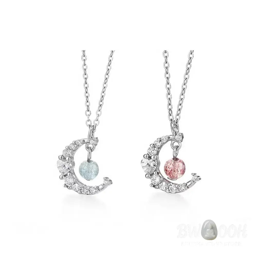 Buddha Stones Strawberry Quartz Blue Crystal Love Healing Necklace - BWOOOH - Necklaces &amp; Pendants