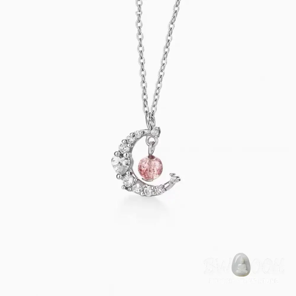 Buddha Stones Strawberry Quartz Blue Crystal Love Healing Necklace - BWOOOH - Necklaces &amp; Pendants