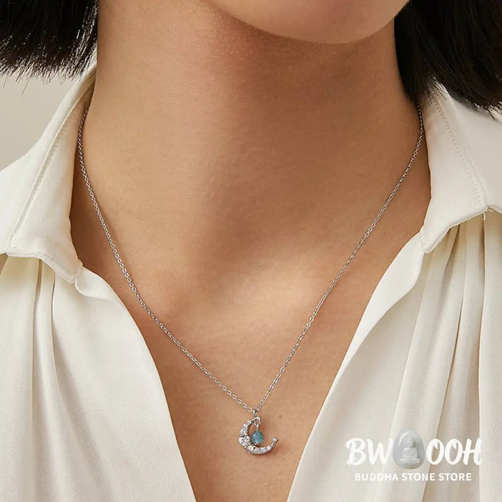 Buddha Stones Strawberry Quartz Blue Crystal Love Healing Necklace - BWOOOH - Necklaces &amp; Pendants