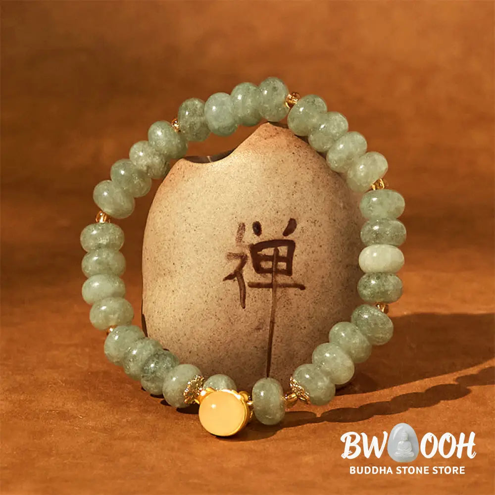Buddha Stones Strawberry Quartz Cyan Jade Lucky Cat Beads Healing Bracelet - BWOOOH - Bracelet