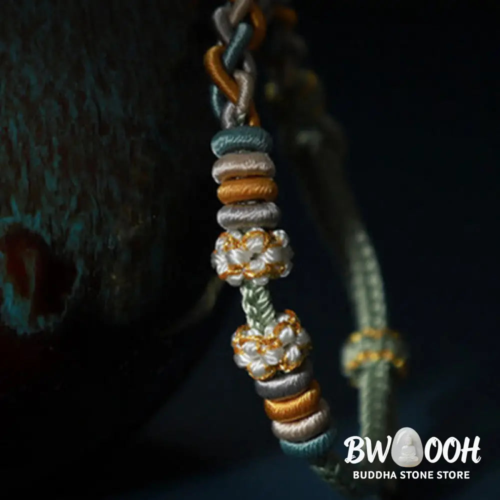 Buddha Stones String Four Srand Peach Blossom Connection Bracelet - BWOOOH - Bracelet