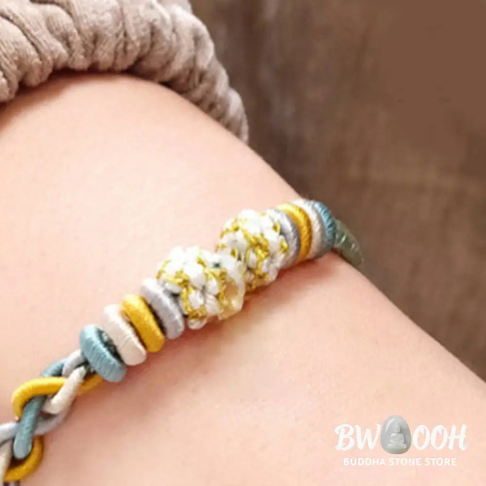 Buddha Stones String Four Srand Peach Blossom Connection Bracelet - BWOOOH - Bracelet