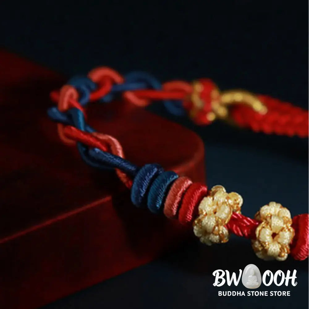 Buddha Stones String Four Srand Peach Blossom Connection Bracelet - BWOOOH - Bracelet