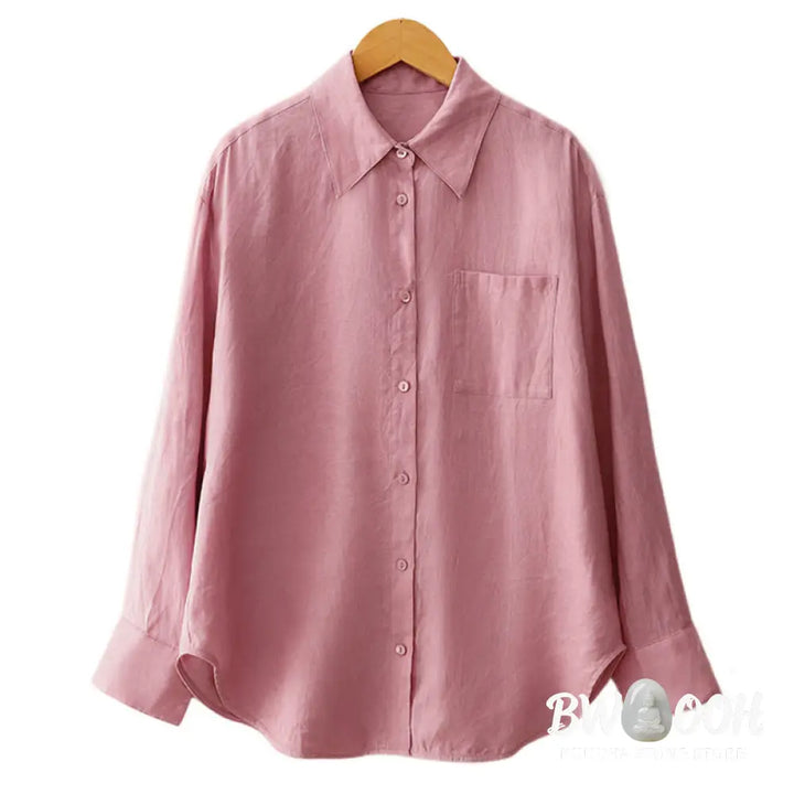 Buddha Stones Summer 2pcs Plain Long Sleeve Shirt Top Cardigan Shorts Meditation Clothing Women’s Set With Pockets