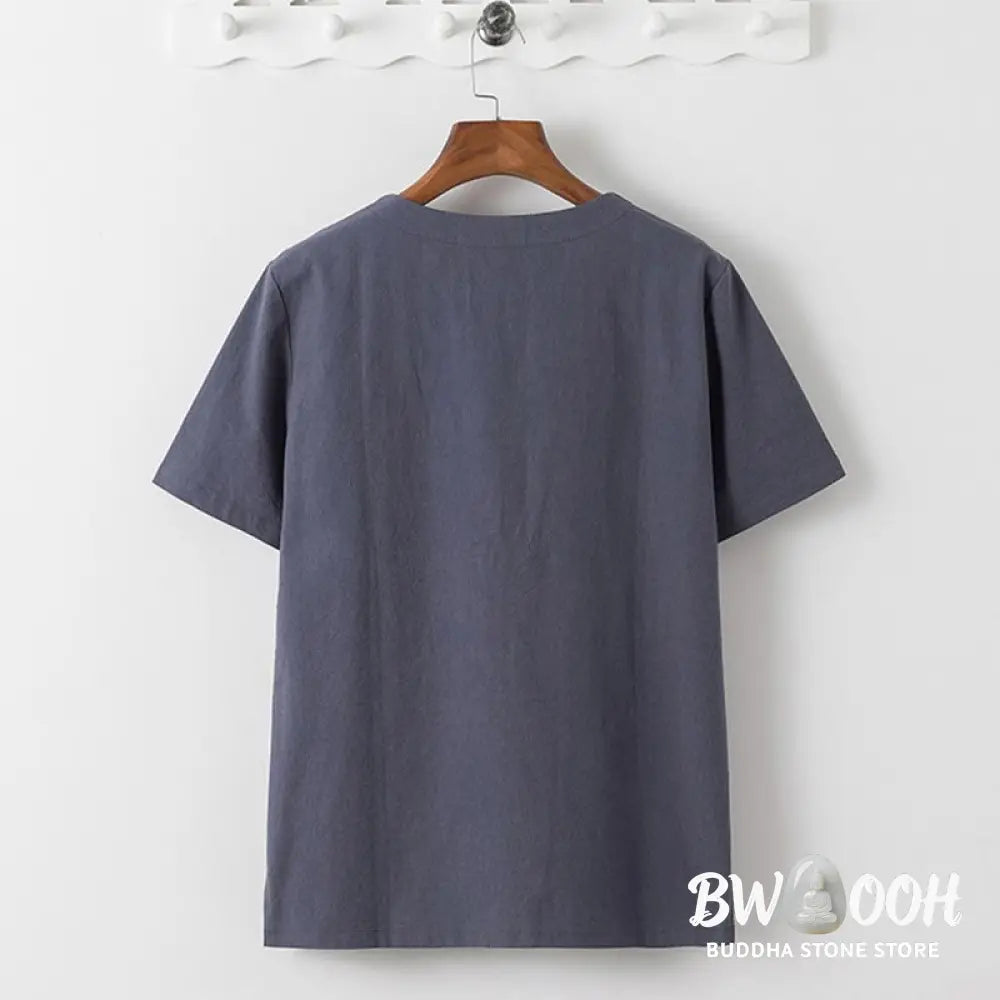 BWOOOH printed yoga pants - Summer 2Pcs Plain Short Sleeve T-Shirt 7