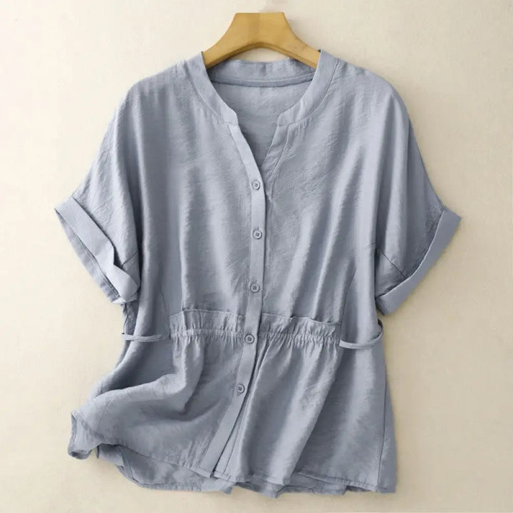 BWOOOH Summer Button Lace-up Short Sleeve Women&