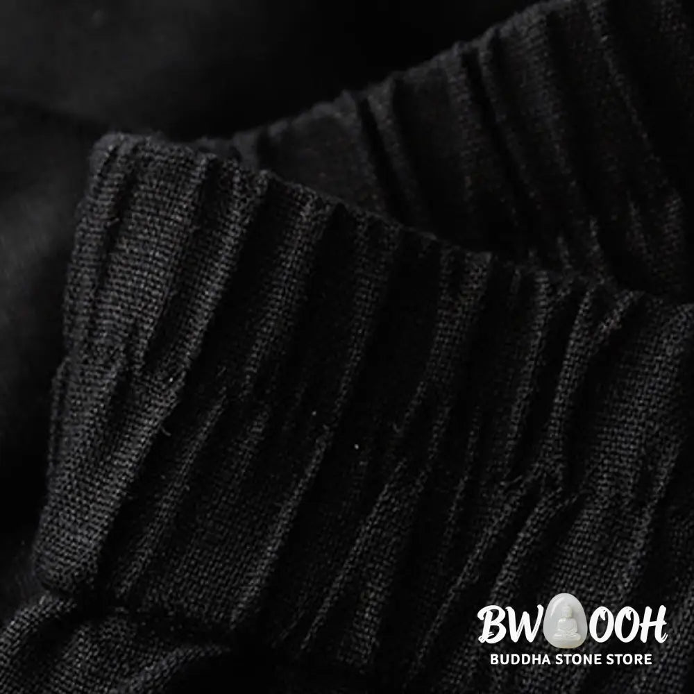 Buddha Stones Summer Casual Buttons Plain Cotton Women’s Shorts With Pockets - Women’s Shorts