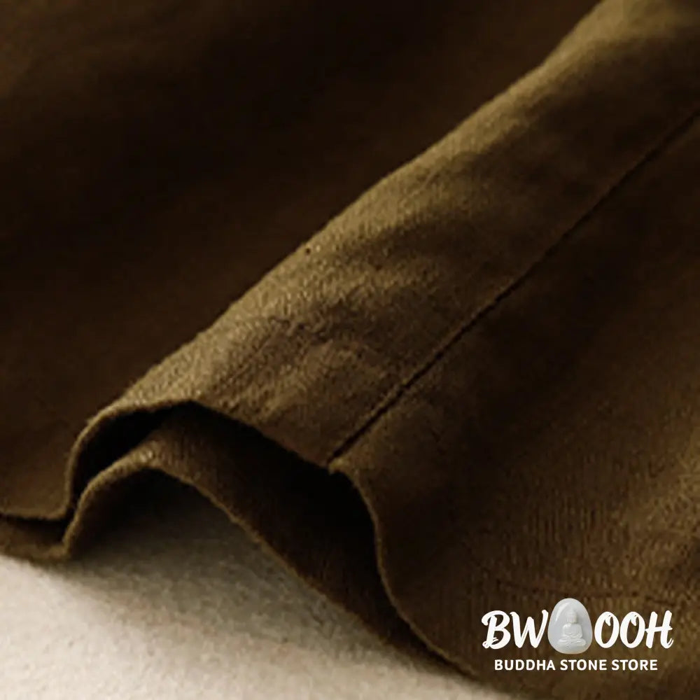 Buddha Stones Summer Casual Buttons Plain Cotton Women’s Shorts With Pockets - Women’s Shorts