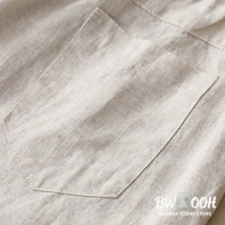 Buddha Stones Summer Casual Buttons Plain Cotton Women’s Shorts With Pockets - Women’s Shorts