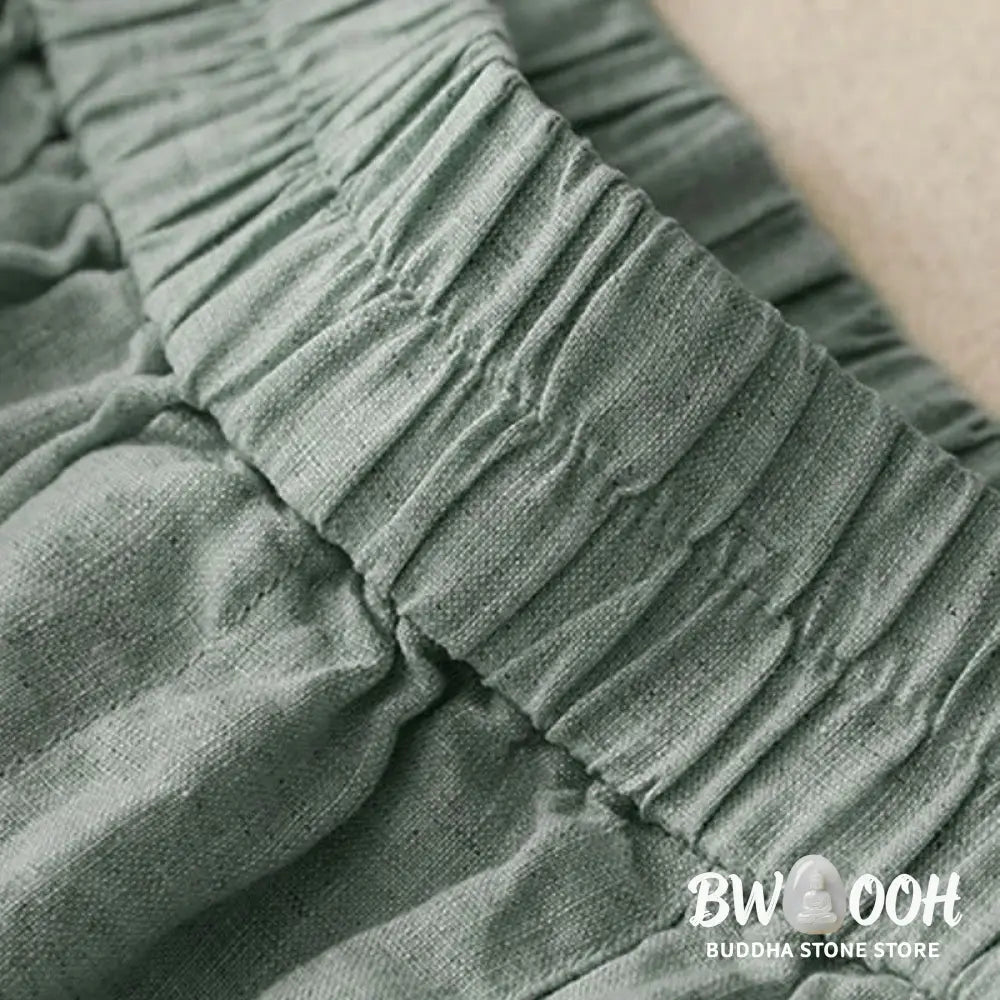 Buddha Stones Summer Casual Buttons Plain Cotton Women’s Shorts With Pockets - Women’s Shorts