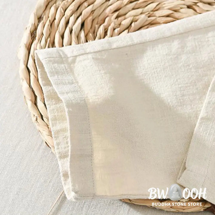 Buddha Stones Summer Casual Drawstring Ramie Linen Men’s Pants With Pockets - Men’s Pants