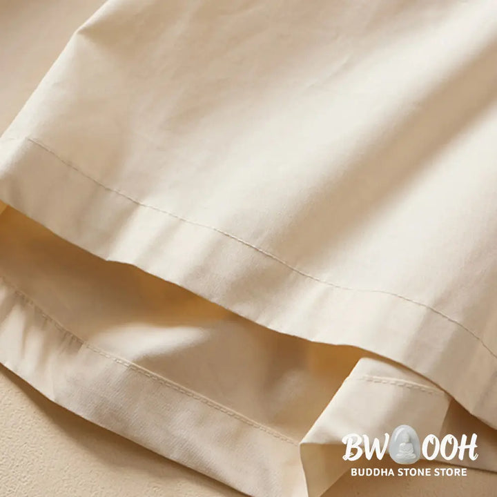 Buddha Stones Summer Casual Irregular Design Women’s Cotton Skirt With Pockets - Skirt