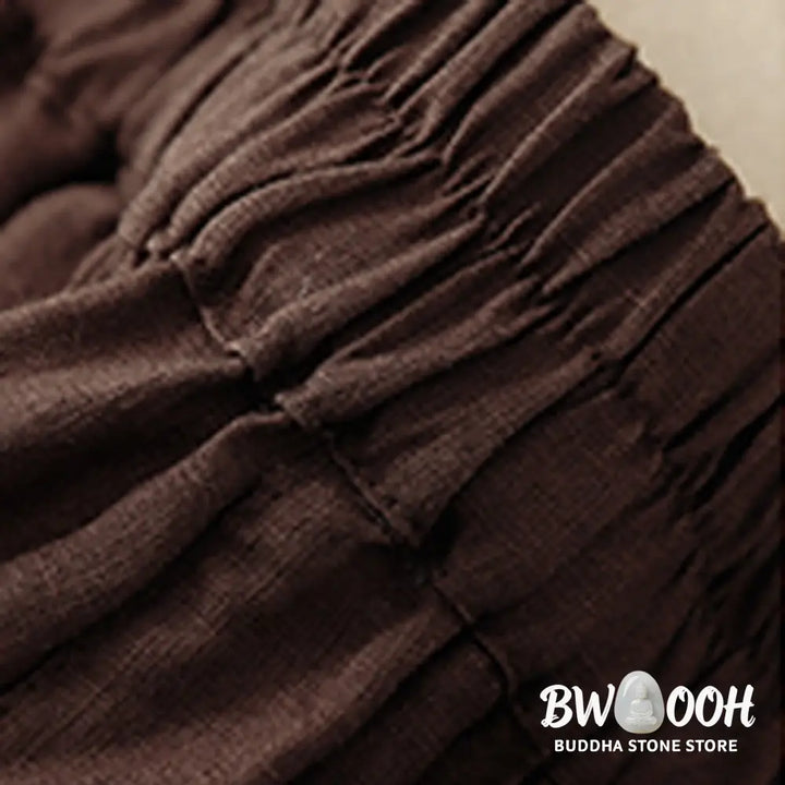 Buddha Stones Summer Casual Plain Cotton Linen Women’s Elasti Straight Shorts With Pockets - Women’s Shorts
