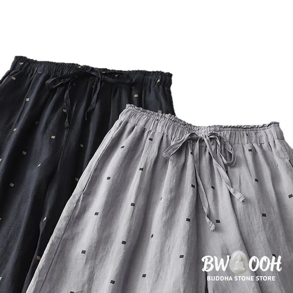 BWOOOH printed wide-leg yoga pants - Summer Casual Polka Dot Pattern Design C