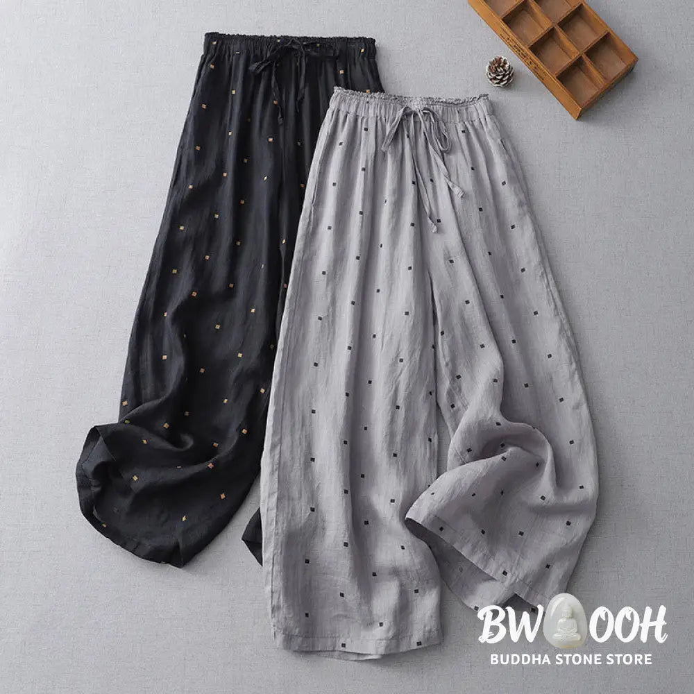 BWOOOH printed wide-leg yoga pants - Summer Casual Polka Dot Pattern Design C