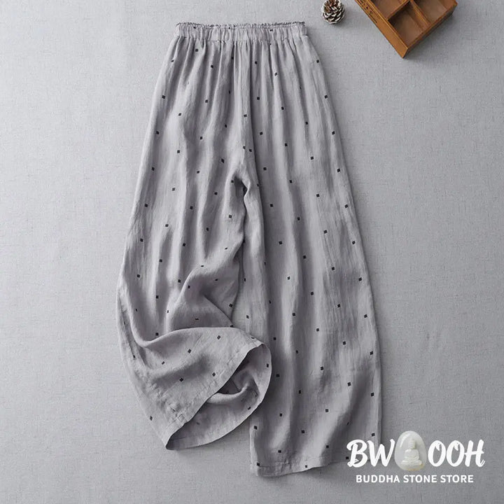 BWOOOH printed wide-leg yoga pants - Summer Casual Polka Dot Pattern Design C