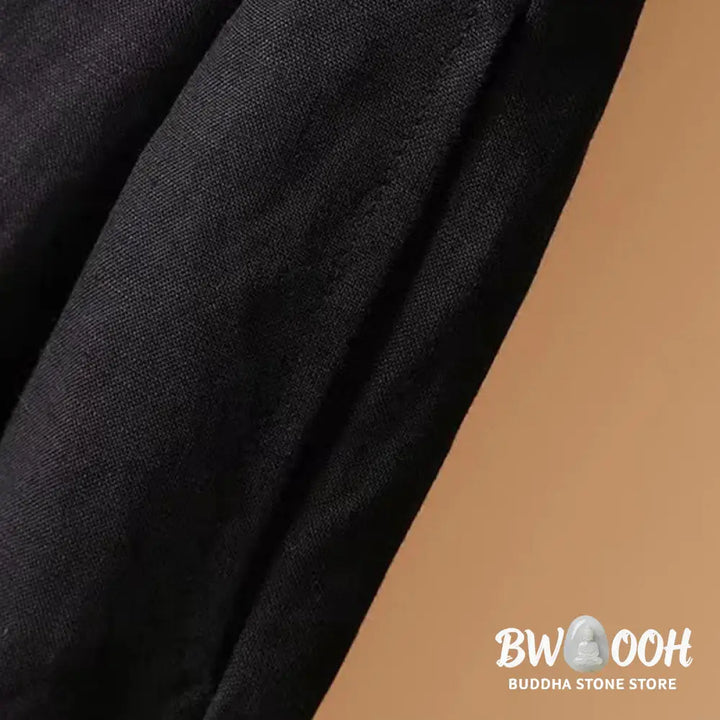 BWOOOH printed wide-leg yoga pants - Summer Casual Pure Color 7-8 Length Cott