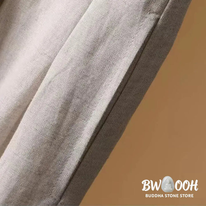 BWOOOH printed wide-leg yoga pants - Summer Casual Pure Color 7-8 Length Cott