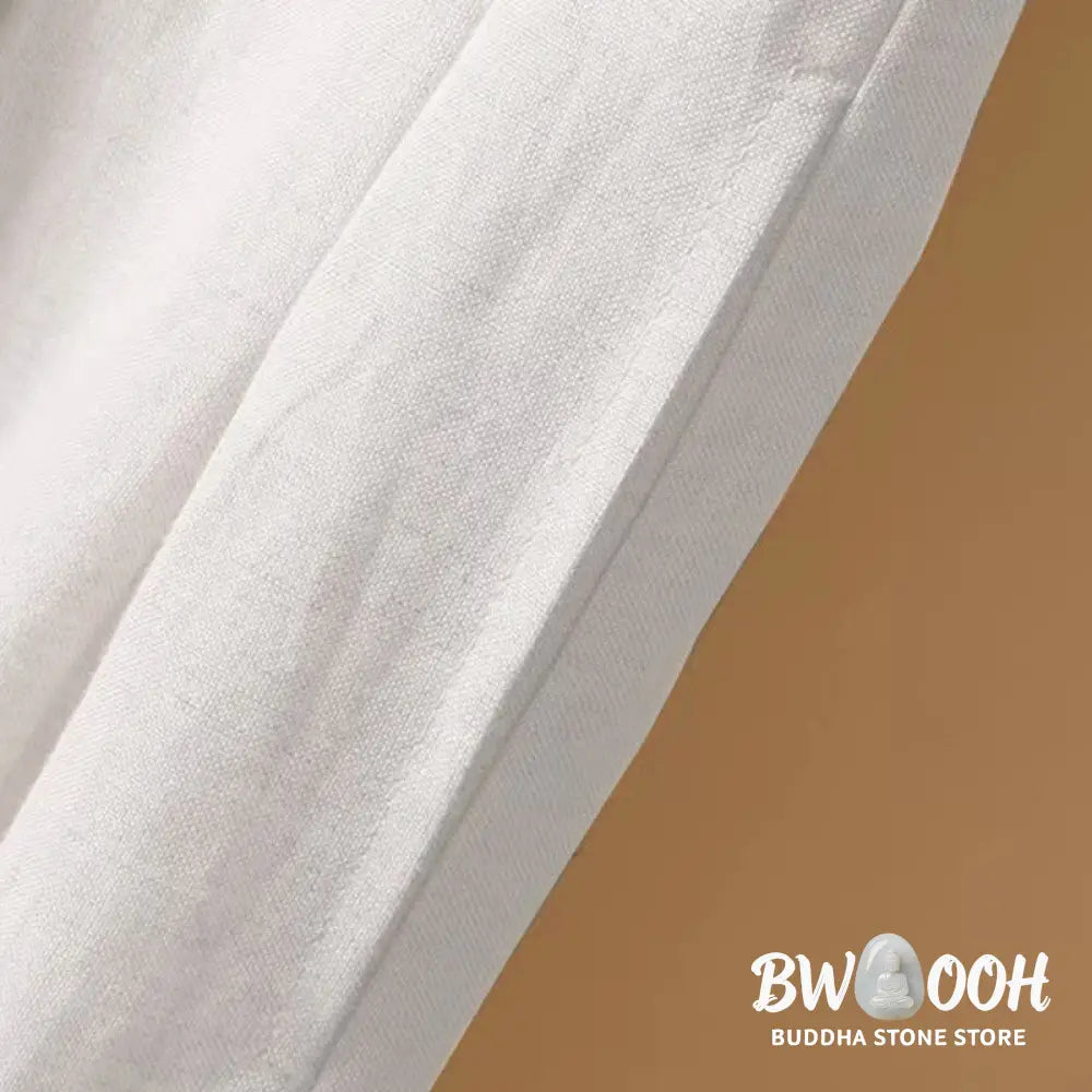 BWOOOH printed wide-leg yoga pants - Summer Casual Pure Color 7-8 Length Cott
