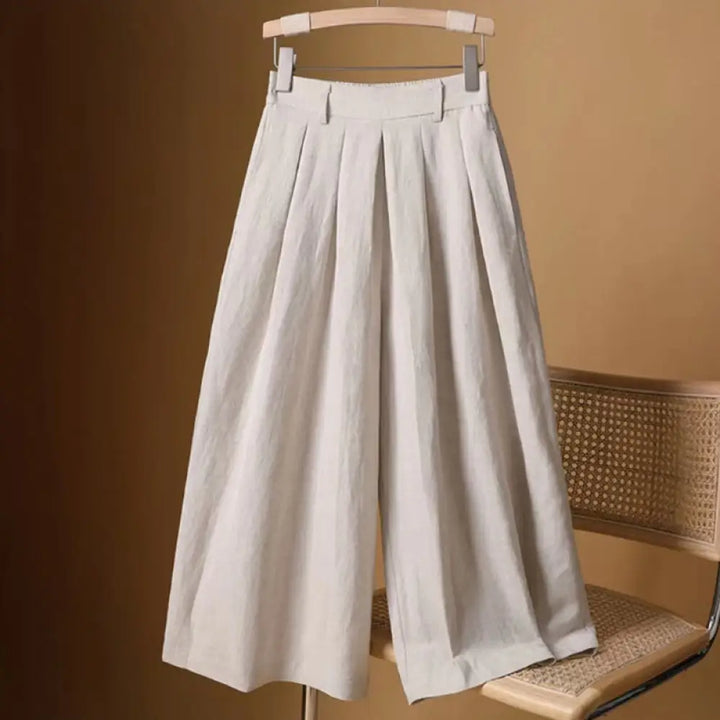 BWOOOH printed wide-leg yoga pants - Summer Casual Pure Color 7-8 Length Cott