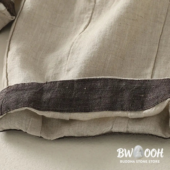 Buddha Stones Summer Casual Pure Color Drawstring 9 Length Cotton Linen Women’s Harem Pants With Pockets - Women’s