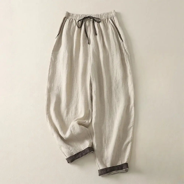 BWOOOH printed harem pants - Summer Casual Pure Color Drawstring 9 Le