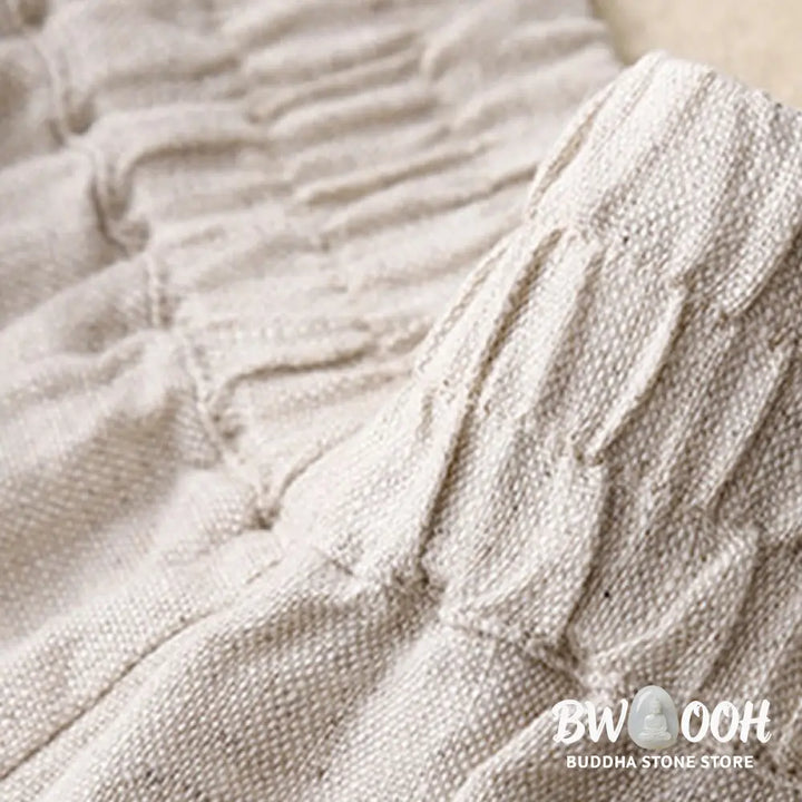 BWOOOH printed wide-leg yoga pants - Summer Casual Simple Design Linen Women&