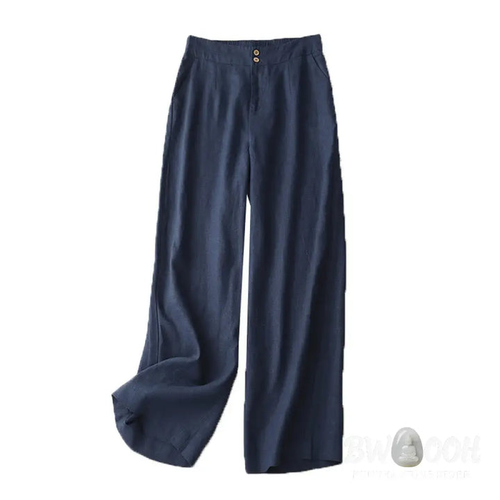 BWOOOH printed wide-leg yoga pants - Summer Casual Simple Design Linen Women&