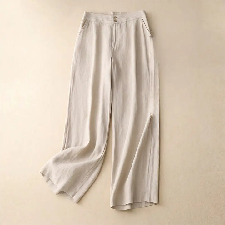 BWOOOH printed wide-leg yoga pants - Summer Casual Simple Design Linen Women&
