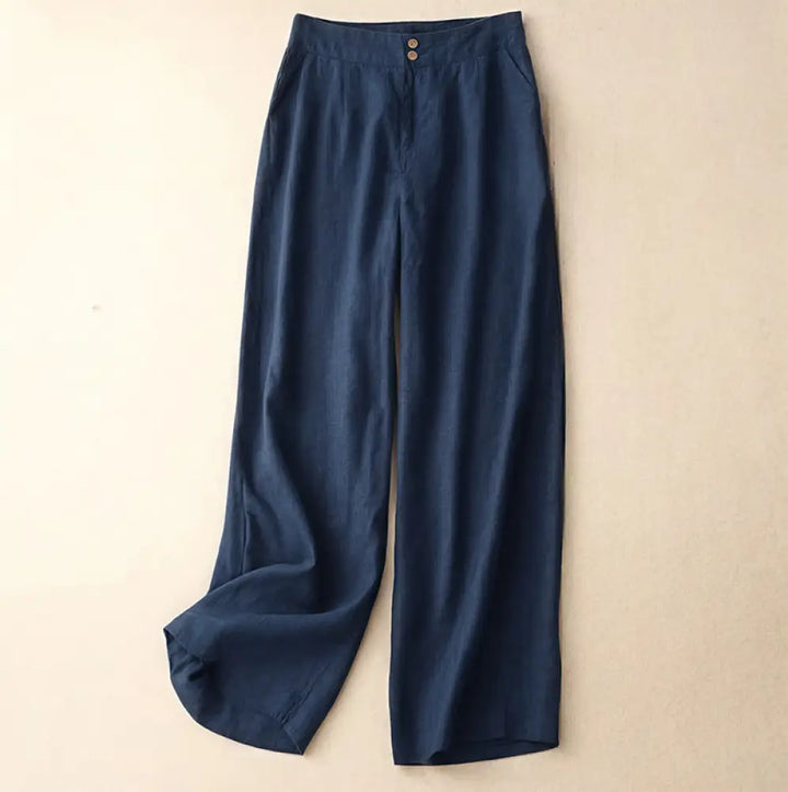 BWOOOH printed wide-leg yoga pants - Summer Casual Simple Design Linen Women&