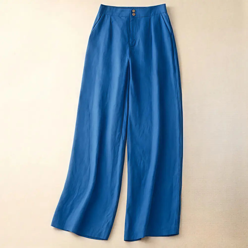 BWOOOH printed wide-leg yoga pants - Summer Casual Simple Design Linen Women&