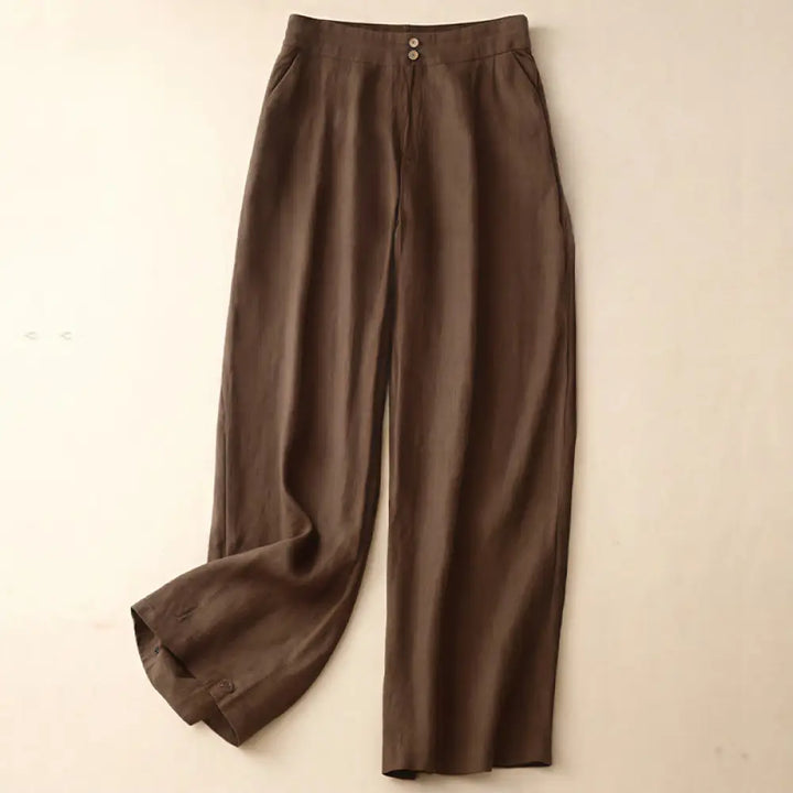 BWOOOH printed wide-leg yoga pants - Summer Casual Simple Design Linen Women&