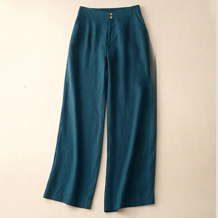 BWOOOH printed wide-leg yoga pants - Summer Casual Simple Design Linen Women&