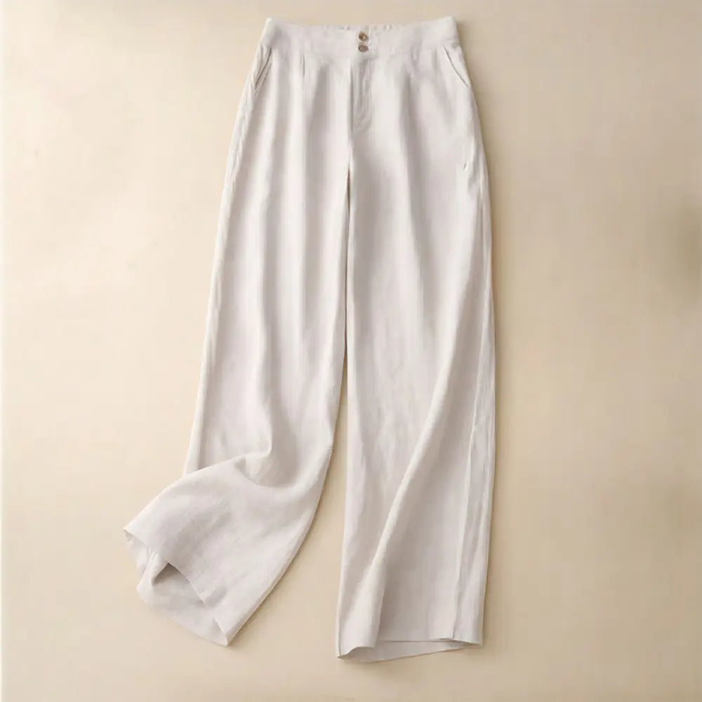 BWOOOH printed wide-leg yoga pants - Summer Casual Simple Design Linen Women&