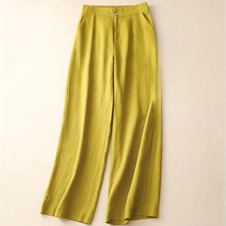 BWOOOH printed wide-leg yoga pants - Summer Casual Simple Design Linen Women&