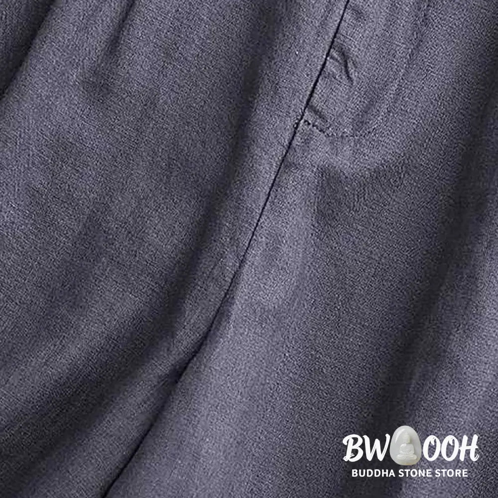 Buddha Stones Summer Casual Solid Color Zipper Button Acrylic Fiber Frog Button Women’s Shorts With Pockets - Women’s