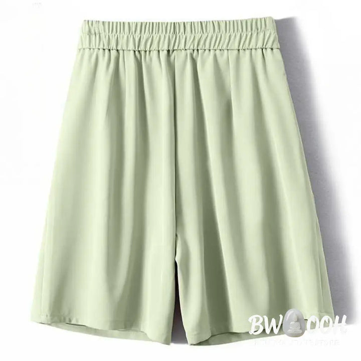 Buddha Stones Summer Casual Zipper Button Loose Plain Cotton Linen Women’s Shorts With Pockets - Women’s Shorts
