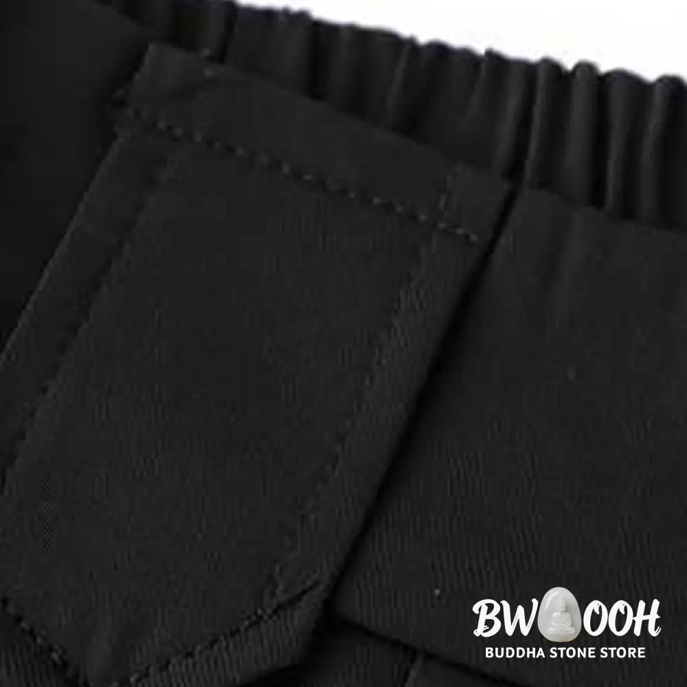 Buddha Stones Summer Casual Zipper Button Loose Plain Cotton Linen Women’s Shorts With Pockets - Women’s Shorts