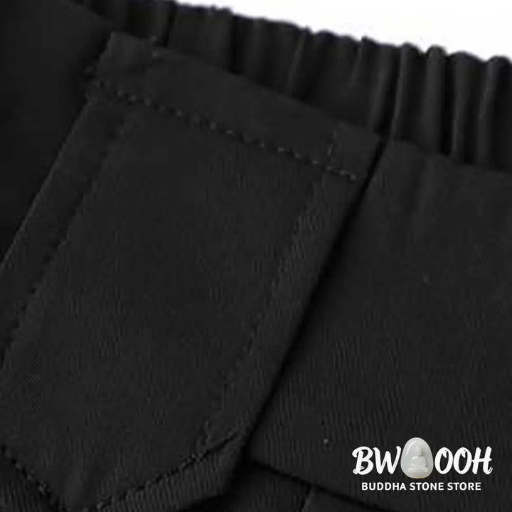Buddha Stones Summer Casual Zipper Button Loose Plain Cotton Linen Women’s Shorts With Pockets - Women’s Shorts