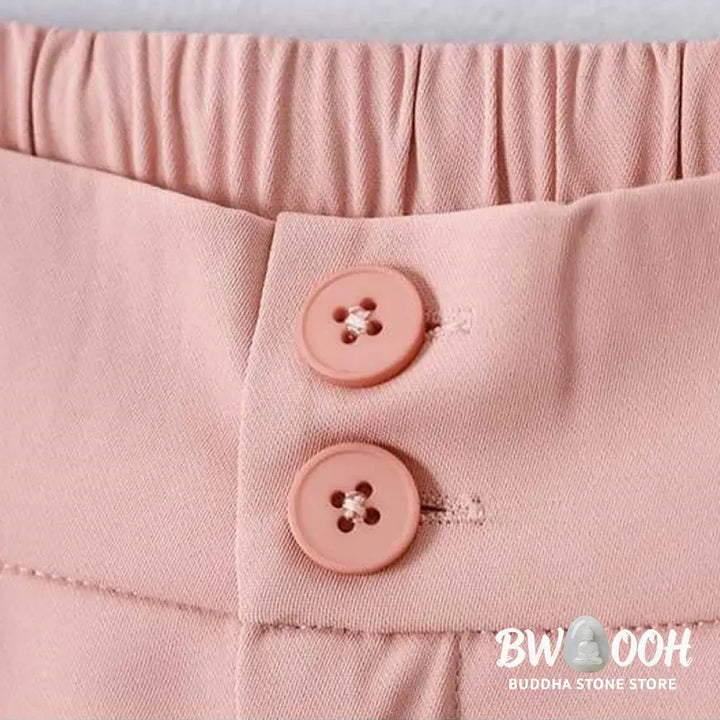 Buddha Stones Summer Casual Zipper Button Loose Plain Cotton Linen Women’s Shorts With Pockets - Women’s Shorts