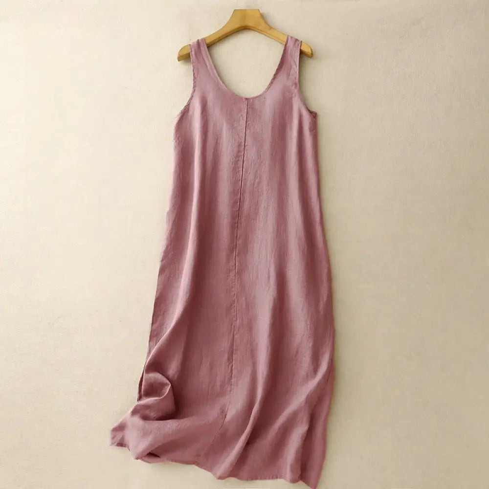 BWOOOH Summer Daily Casual Pure Color Crew Neck Simple De