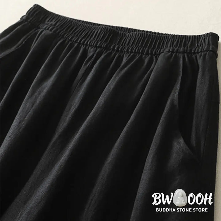 BWOOOH printed wide-leg yoga pants - Summer Daily Solid Color Elastic Waistba