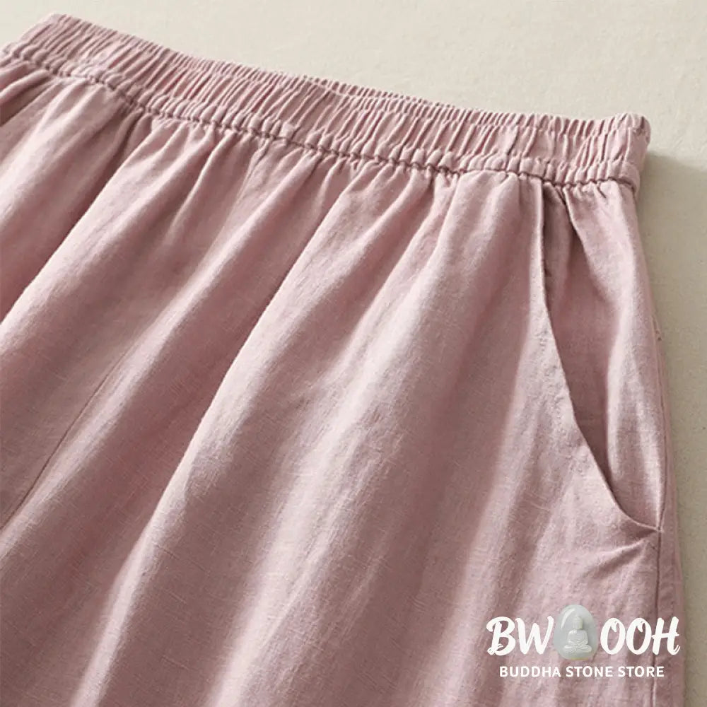 BWOOOH printed wide-leg yoga pants - Summer Daily Solid Color Elastic Waistba