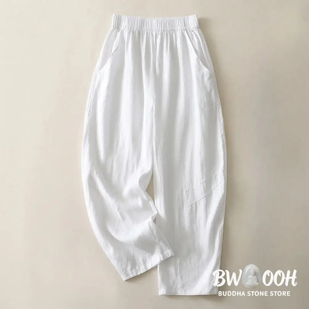 BWOOOH printed wide-leg yoga pants - Summer Daily Solid Color Elastic Waistba